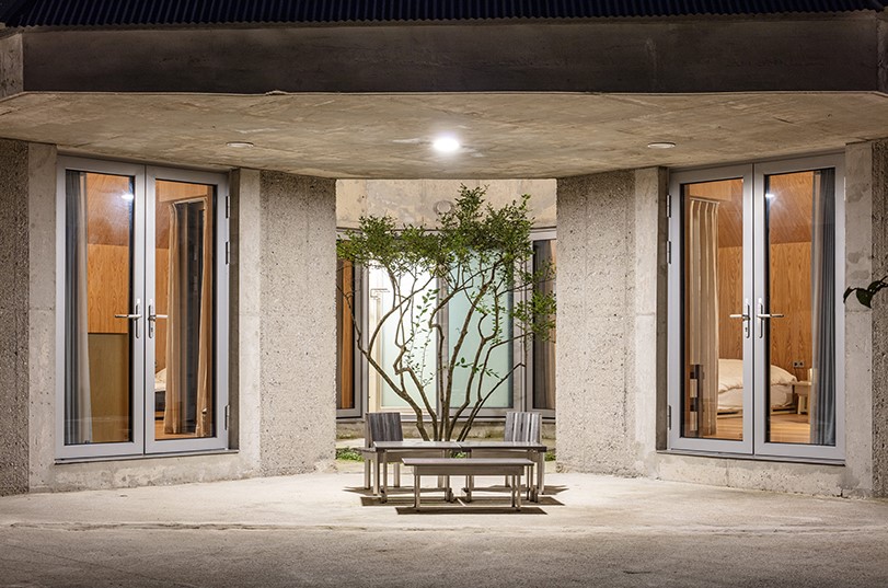 curious concrete dwellings by aoa architects seemingly hover above korean countryside - 14765
